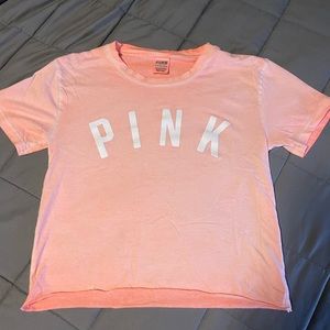 PINK cropped tee